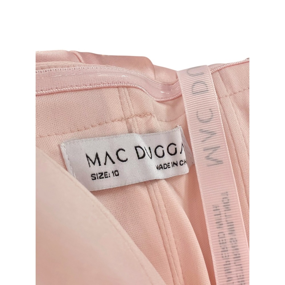 Mac Duggal Blush Pink Strapless Embellished Gown With Back Bow Detail $898 Sz 10 - Picture 15 of 15